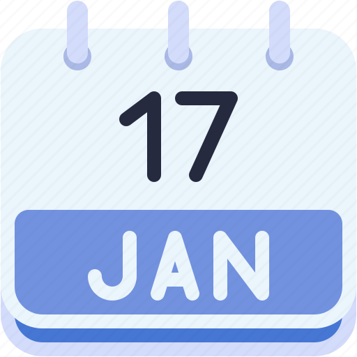 Calendar, january, seventeen, date, monthly, time, and icon - Download on Iconfinder