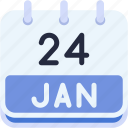 calendar, january, twenty, four, date, monthly, time, and, month, schedule