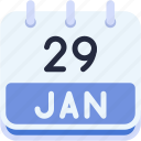 calendar, january, twenty, nine, date, monthly, time, month, schedule