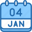 calendar, january, four, date, monthly, time, and, month, schedule 