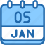 calendar, january, five, date, monthly, time, and, month, schedule 