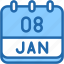 calendar, january, eight, date, monthly, time, and, month, schedule 