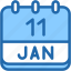 calendar, january, eleven, date, monthly, time, and, month, schedule 