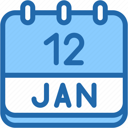 Calendar, january, twelve, date, monthly, time, and icon - Download on Iconfinder