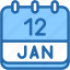 calendar, january, twelve, date, monthly, time, and, month, schedule 