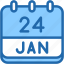 calendar, january, twenty, four, date, monthly, time, month, schedule 