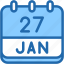 calendar, january, twenty, seven, date, monthly, time, month, schedule 