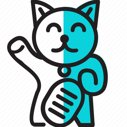 Cat, gold, japan, sign, rich, success icon - Download on Iconfinder