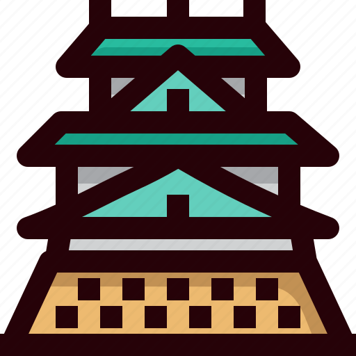 Architecture, building, castle, japan, japanese, landmark, osaka icon - Download on Iconfinder