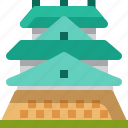 architecture, building, castle, history, japan, landmark, osaka