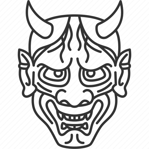 Hannya, demon, devil, mask, face icon - Download on Iconfinder
