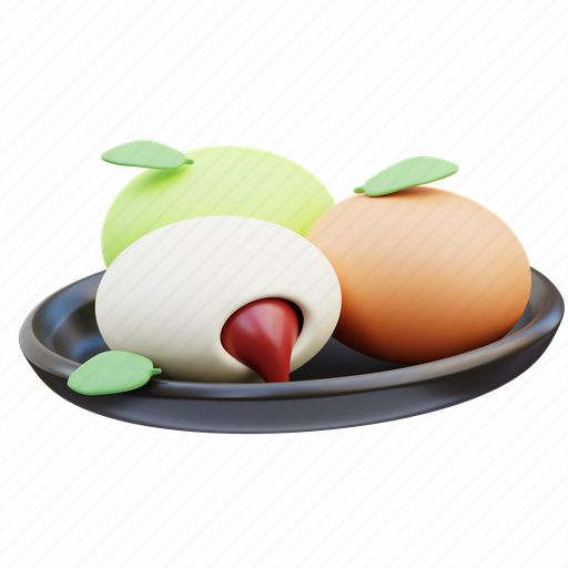 Mochi, dessert, sakura, food, japanese, cook, japan 3D illustration - Download on Iconfinder