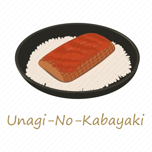 Cartoon, fish, food, kabayaki, plate, sushi, unagi icon - Download on Iconfinder