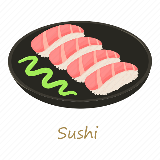 Cartoon, fish, food, meal, menu, plate, sushi icon - Download on Iconfinder