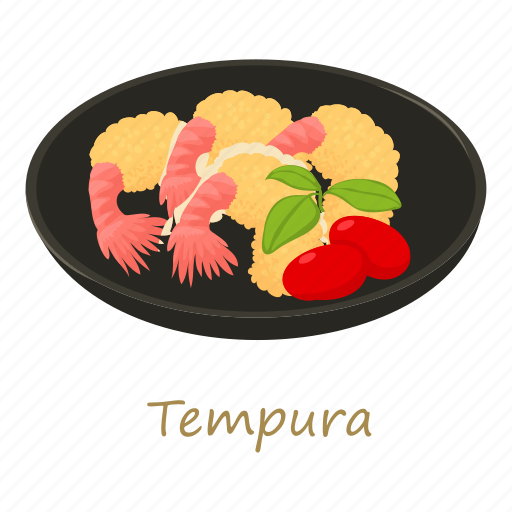 Cartoon, fish, food, menu, plate, sushi, tempura icon - Download on Iconfinder