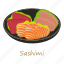 cartoon, fish, food, menu, plate, sashimi, sushi 