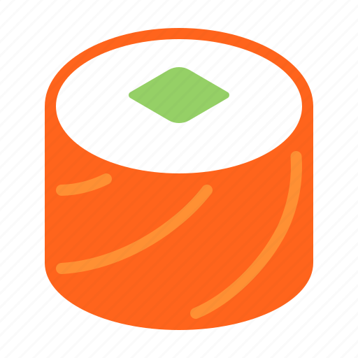 Food, japan, maki, rice, salmon roll, sushi icon - Download on Iconfinder