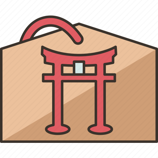 Ema, shinto, amulet, shrine, wooden icon - Download on Iconfinder