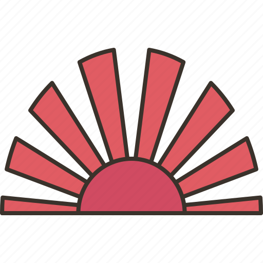 Rising, sun, flag, national, japan icon - Download on Iconfinder