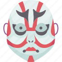 mask, kabuki, painting, face, performance