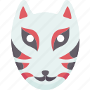 mask, kitsune, fox, japanese, culture