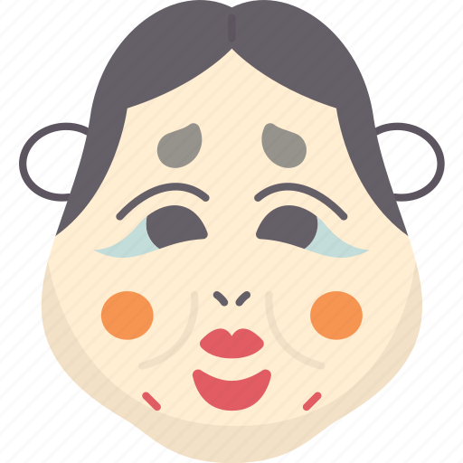 Mask, okame, face, ancient, japanese icon - Download on Iconfinder