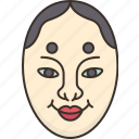 mask, onnamen, women, face, japanese