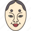 mask, onnamen, women, face, japanese 