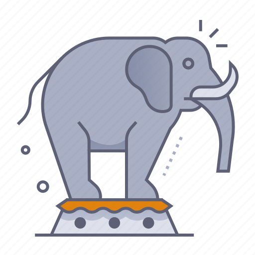 Elephant, attraction, animal, zoo, parade, amusement park, carnival icon - Download on Iconfinder