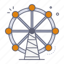 ferris wheel, fairwheel, funfair, entertainment, big wheel, amusement park, carnival, theme park