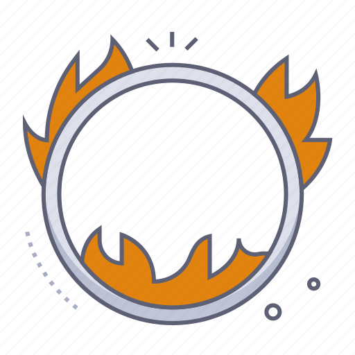 Fire ring, circus, hoop, jumping, ring, amusement park, carnival icon - Download on Iconfinder
