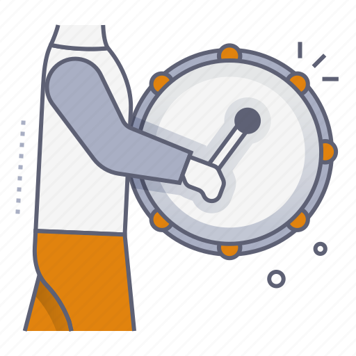 Marching band, parade, drum, music, show, amusement park, carnival icon - Download on Iconfinder
