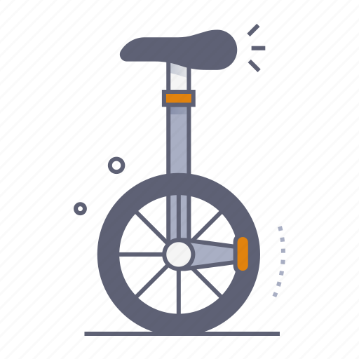 Unicycle, circus, wheel, monocycle, balance, amusement park, carnival icon - Download on Iconfinder