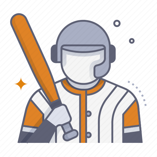 Batter, player, avatar, athlete, man, baseball, sports icon - Download on Iconfinder