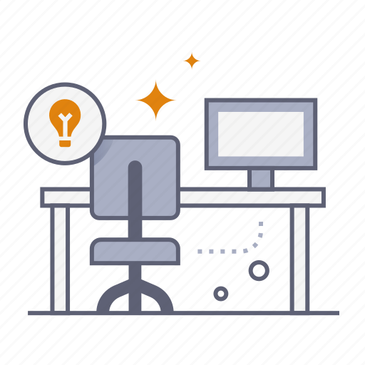 Workspace, work, office, computer, desk, business, startup icon - Download on Iconfinder