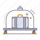 luggage cart, luggage, bellboy, service, trolley, hotel, hotel service, accommodation, travel