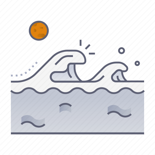 Ocean, wave, sea, sun, water, nature, landscape icon - Download on Iconfinder