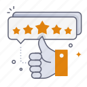 rating, 5 stars, review, feedback, thumbs up, shopping, e-commerce, shop, marketing