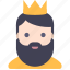 beard, human, king, man 