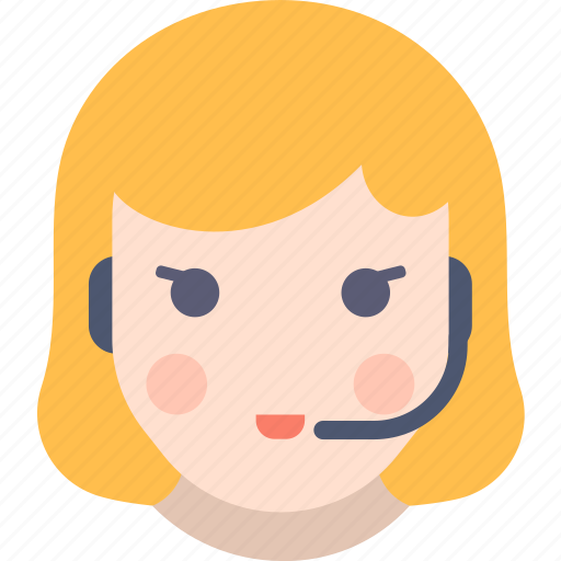 Call, center, girl, support icon - Download on Iconfinder