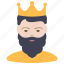 beard, king, man 