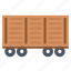 railroad, train, wagon 