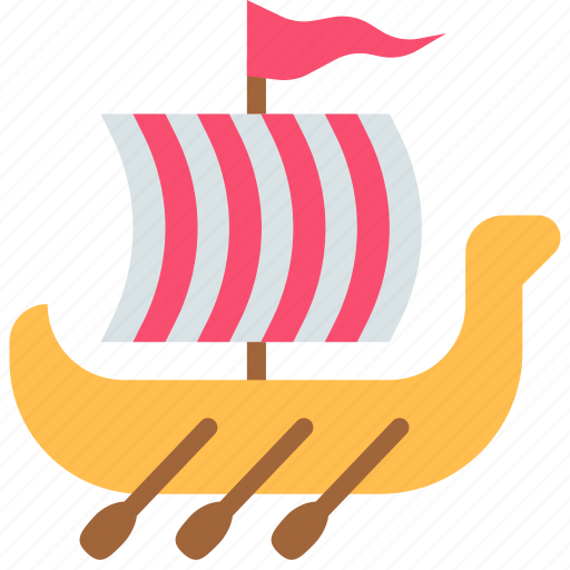 Shallop, ship, viking icon - Download on Iconfinder