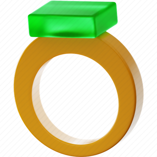 Jewelry, finance, business, money, accesory, necklace, ring 3D illustration - Download on Iconfinder