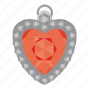 cartoon, heart, illustration, pendant, shaped, val88, vector