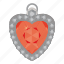 cartoon, heart, illustration, pendant, shaped, val88, vector 