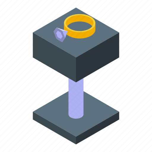 Diamond, ring, jewelry, dummy, isometric icon - Download on Iconfinder