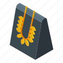 gold, leaves, jewelry, dummy, isometric
