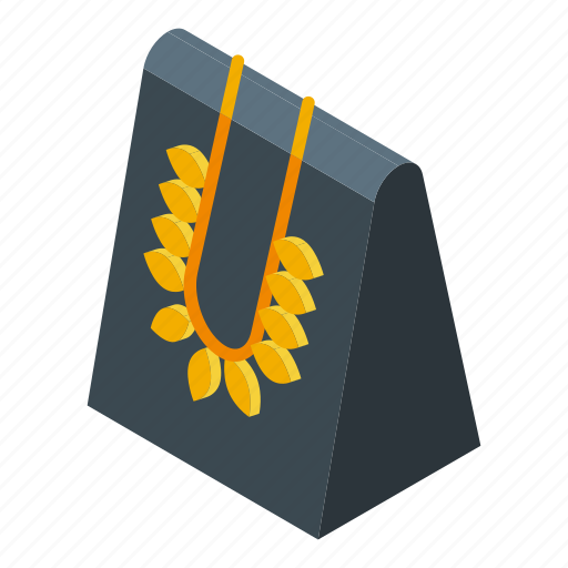 Gold, leaves, jewelry, dummy, isometric icon - Download on Iconfinder
