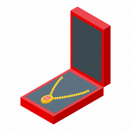 Necklace, jewelry, dummy, isometric icon - Download on Iconfinder